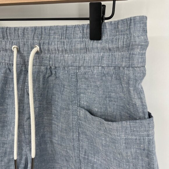 Athleta Cabo Linen 4" Short chambray blue woman's size 4 - Picture 2 of 9